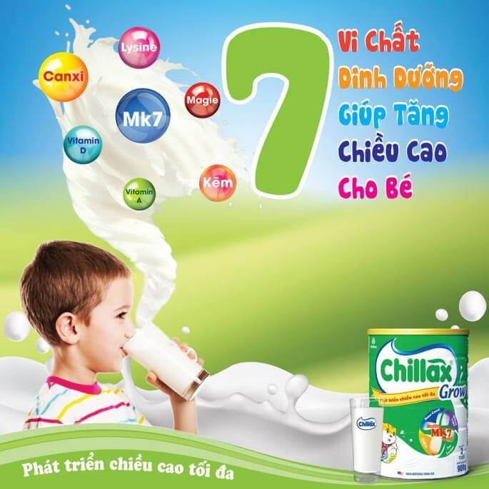 Sữa Chillax Grow tăng chiều cao