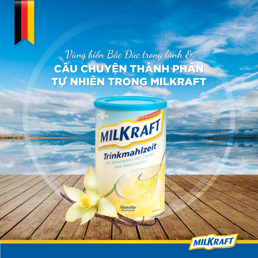Sữa Milkraft của đức với thành phần hoàn toàn tự nhiên
