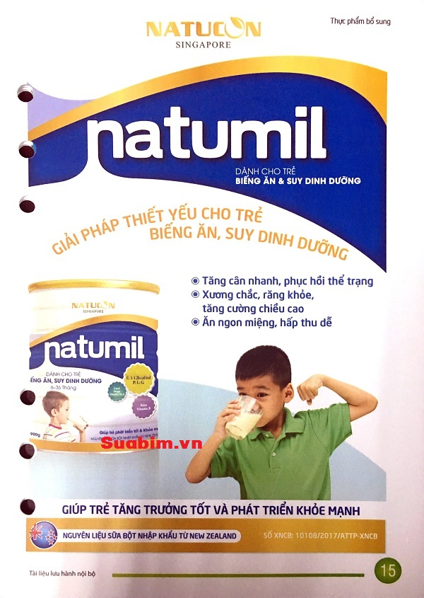 Sữa Natumil dành cho trẻ biếng ăn suy dinh dưỡng