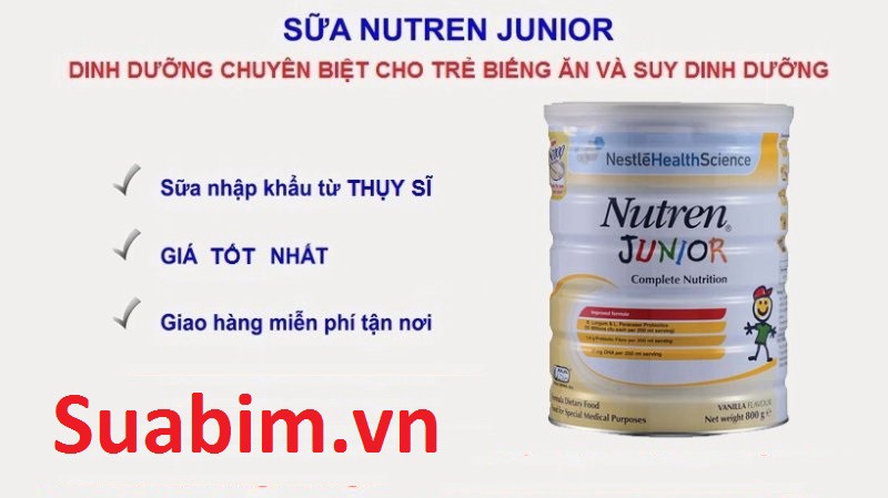 Sữa Nutren Junior dinh dưỡng đặc trị của hãng Nestle