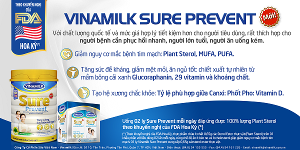 Sữa Sure Prevent 900g dinh dưỡng hoàn hảo dành cho người lớn tuổi bảo vệ sức khỏe