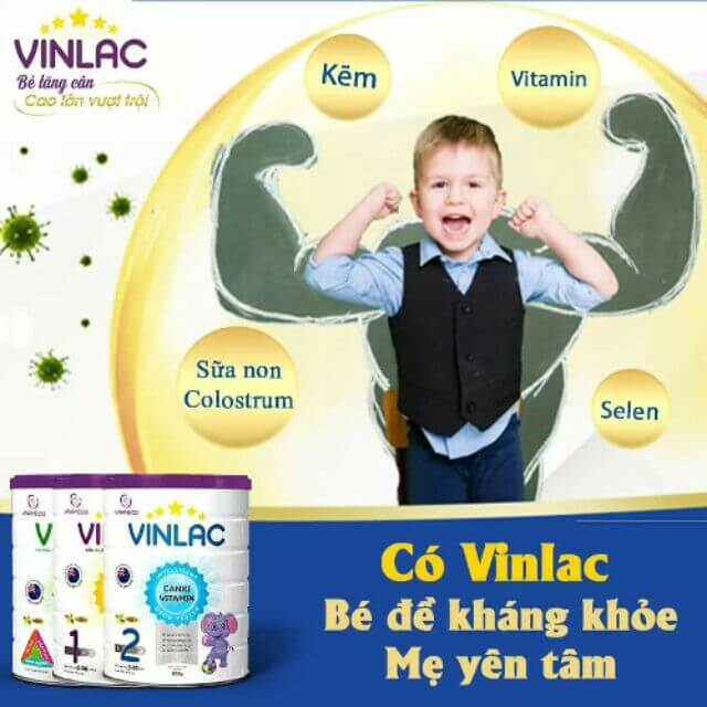 Sữa Vinlac baby tăng sức đề kháng cho bé