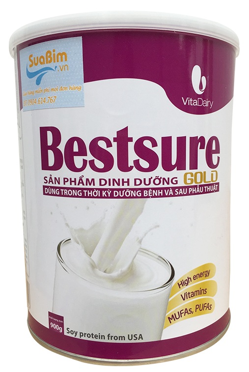 Sữa Bestsure Gold 900g dành cho Người gầy ốm phục hồi nhanh, dễ uống, uống ngon