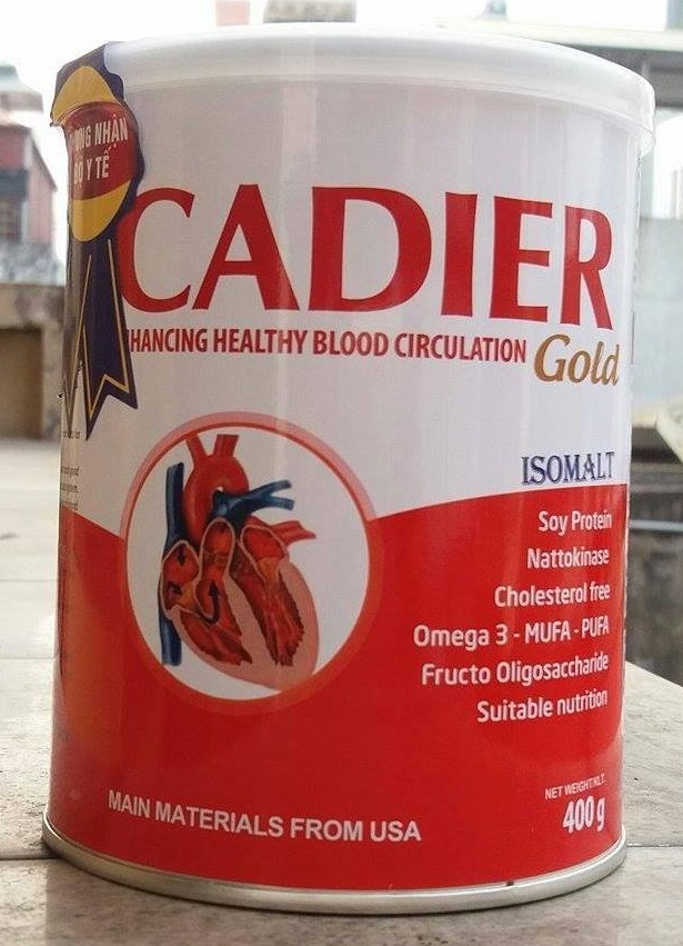 sữa cadier gold dành cho người bệnh tim mạch và tiểu đường