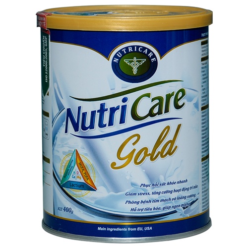 Sữa Nutricare Gold bổ sung hàm lượng dinh dưỡng cao giúp tăng cân và phục hồi sức khỏe nhanh