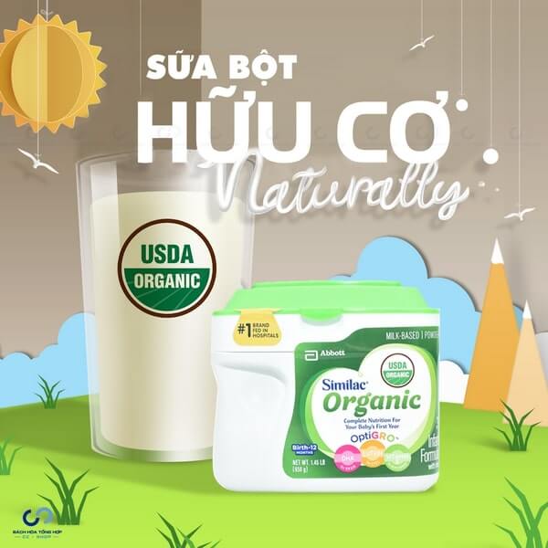 Sữa organic hữu cơ an toàn cho trẻ sơ sinh