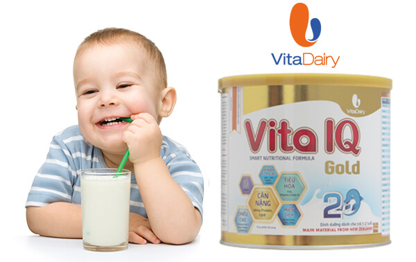 Bé lớn khôn mỗi ngày nhờ Sữa vita iq gold