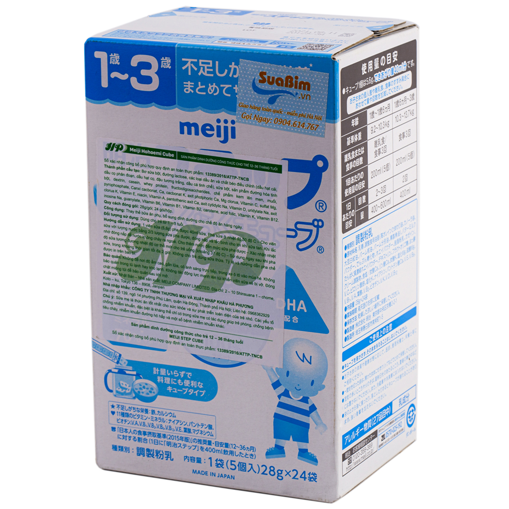 Sữa Meiji Thanh 1-3 Tuổi 672G_Dễ Pha_Tiện Sử Dụng_Chính Hãng_Giá Rẻ Nhất