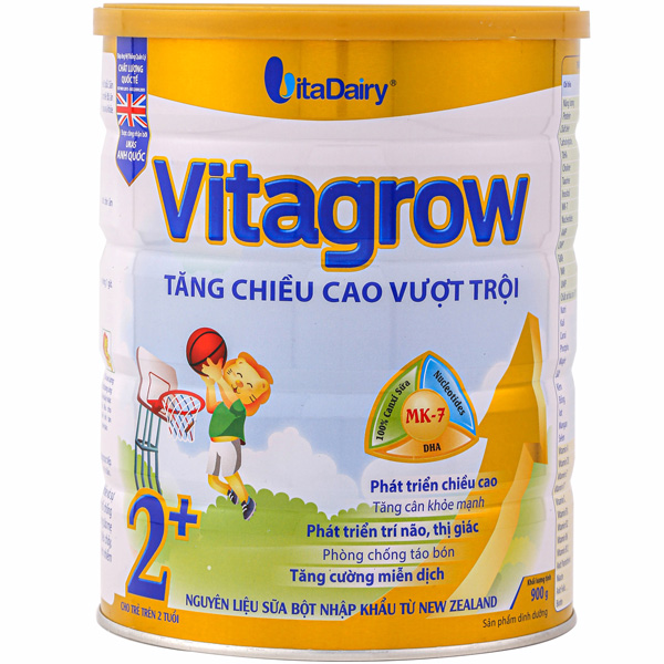 Sữa Vitagrow 2+ 900g ( trên 2 tuổi)
