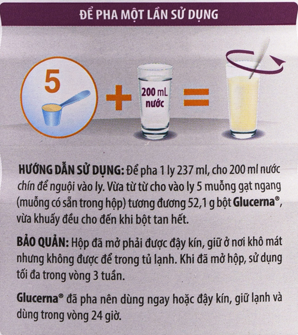 Hướng dẫn cách pha Sữa Glucerna