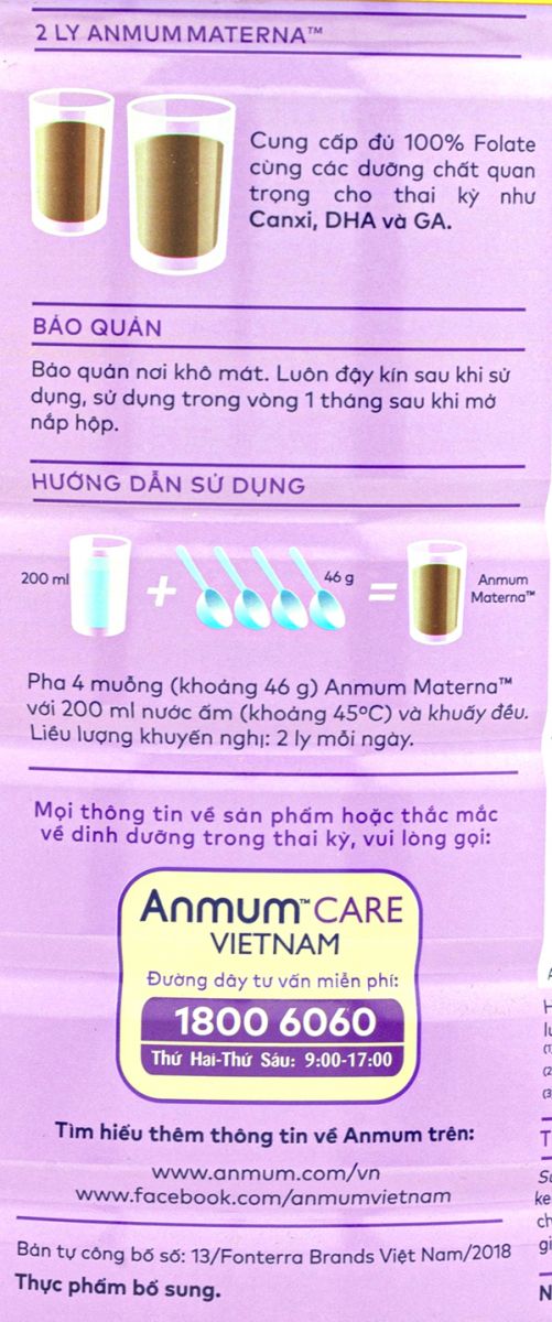 Hướng dẫn cách pha sữa anmum materna