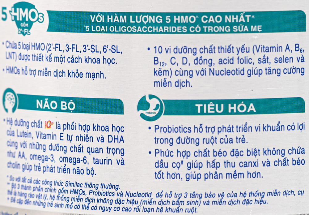 công dụng của sữa similac