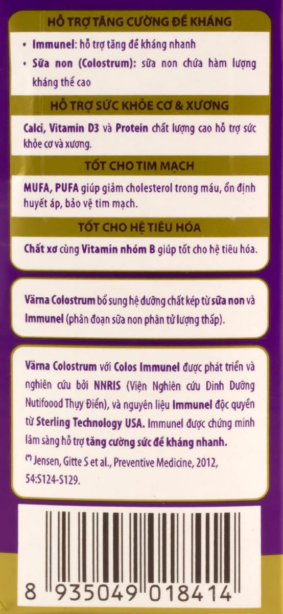 Công dụng của sữa varna colostrum 237ml