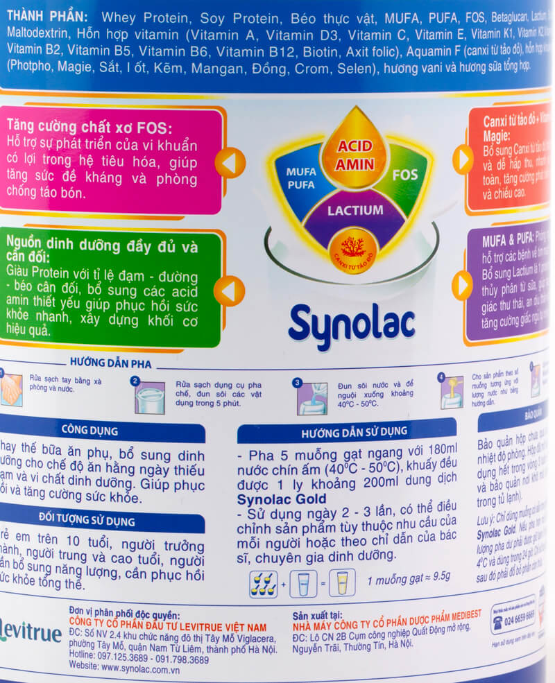Công dụng sữa synolac