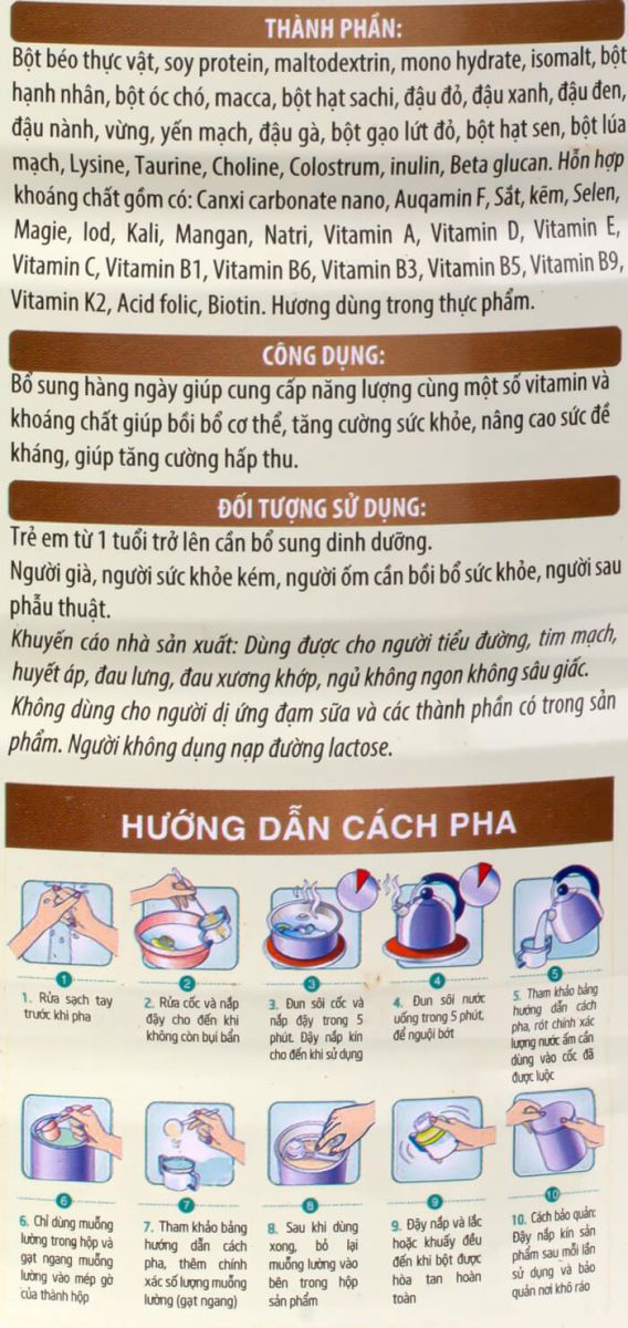 Đối tượng sử dụng sữa hạt an việt