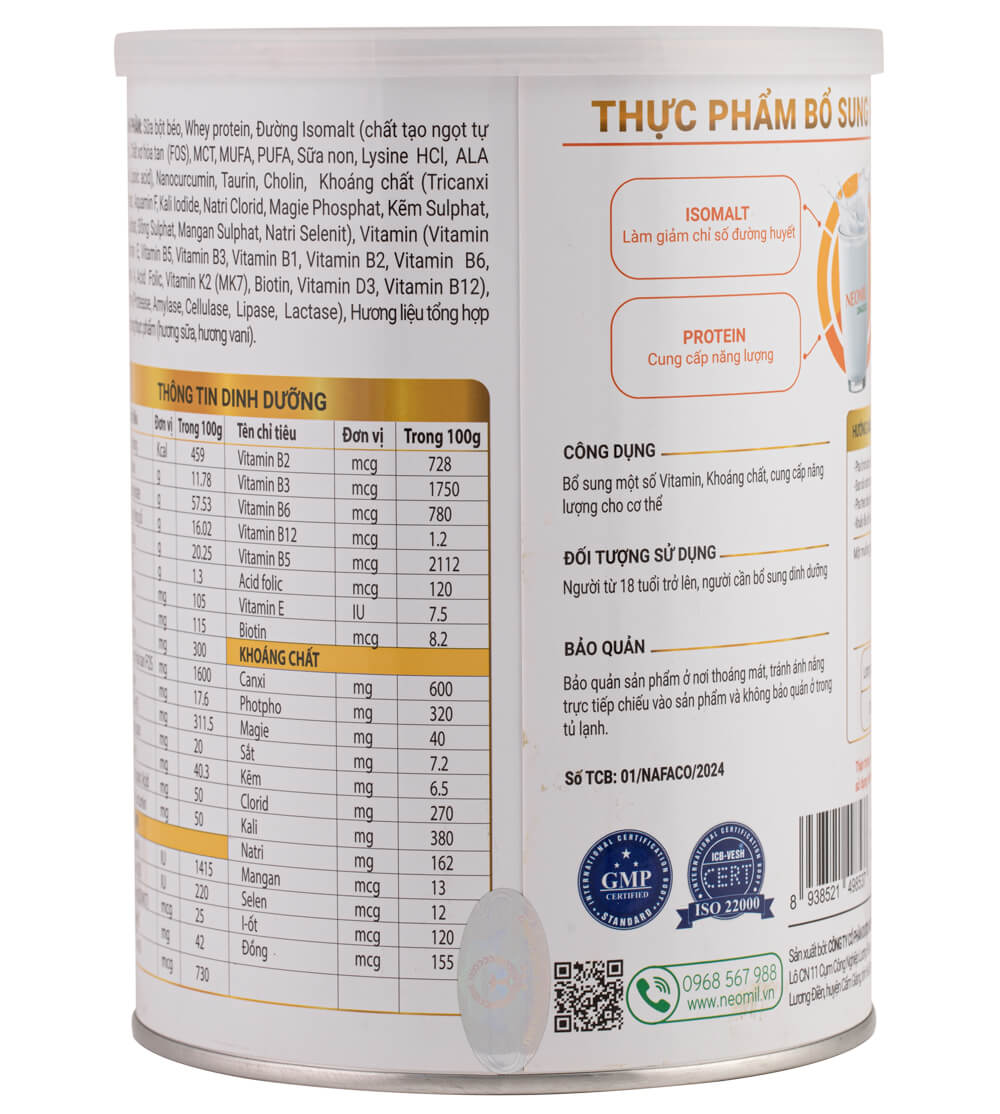 hình ảnh sữa neomil diagold 850g