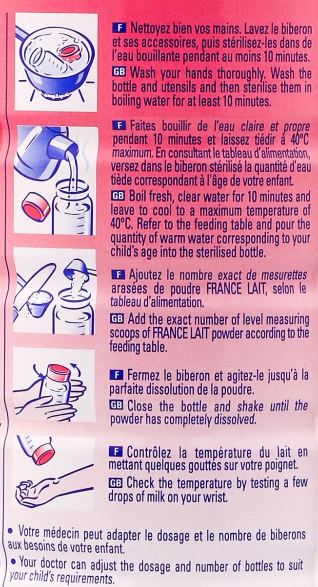 Hướng dẫn cách pha chi tiết sữa france lait 1 