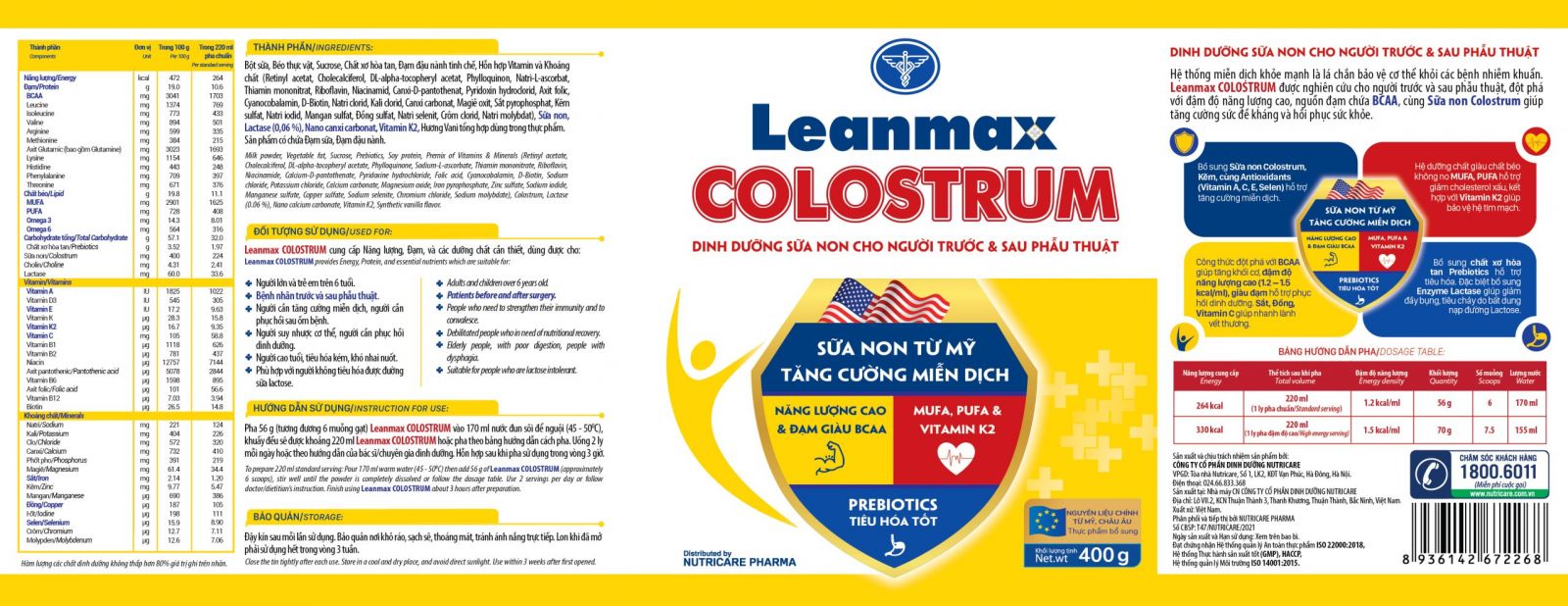 Công dụng của sữa lean max colostrum