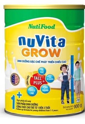 Sữa Nuvita Grow 1+ dòng sữa tăng chiều cao cho bé 1-3 tuổi