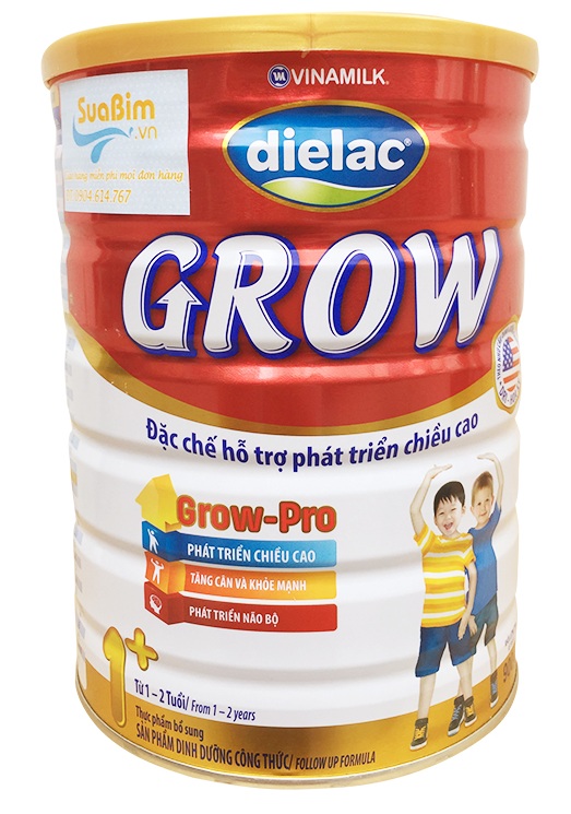 Sữa Dielac Grow 1+ dinh dưỡng đặc chế phát triển chiều cao của Hãng Vinamilk cho bé 1-2 tuổi