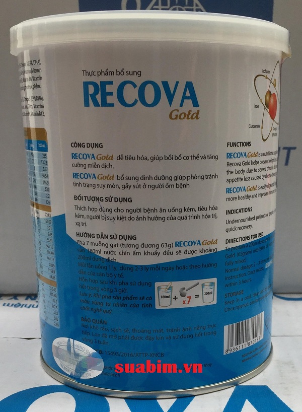 Công dụng của Sữa Recova Gold 400g dinh dưỡng cho người ung thư