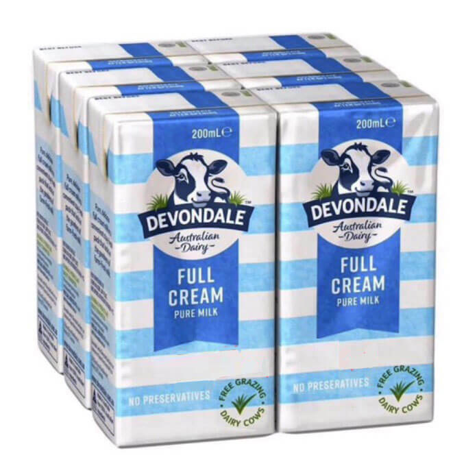 sữa devondale nguyên kem 200ml