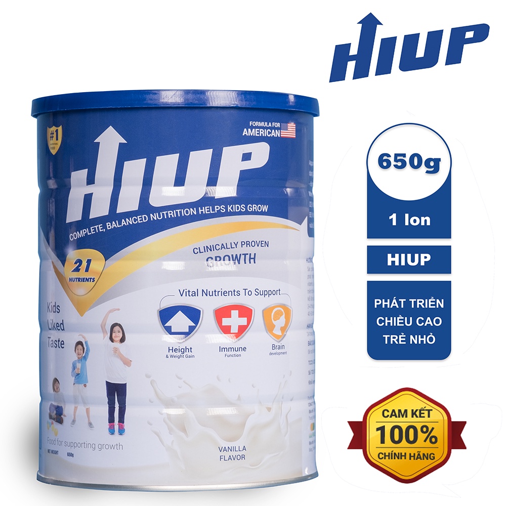 Sữa Hiup 650g tăng chiều cao cho trẻ 3-18 tuổi đặc biệt hiệu quả