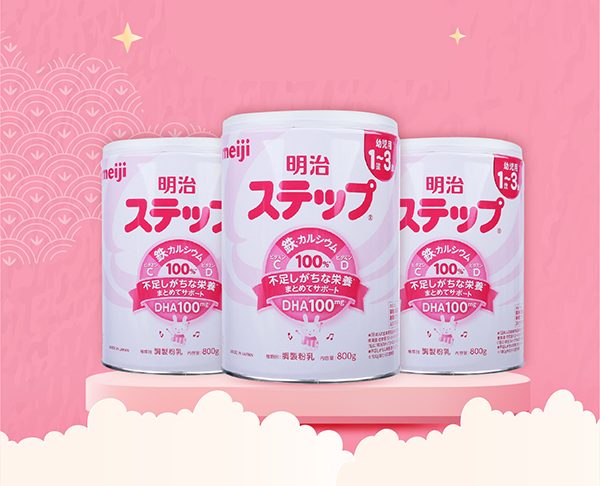 Sữa meiji 1-3 nguyên lon nhập khẩu từ nhật