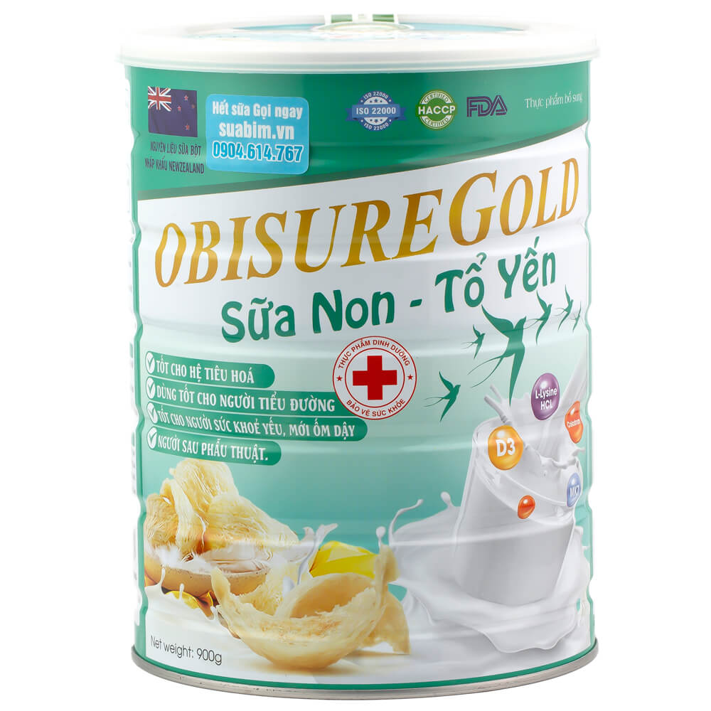 Sữa Obisure gold sữa non tổ yến 900g