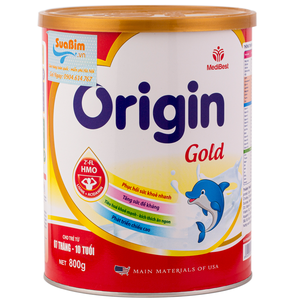 Sữa origin gold 800g