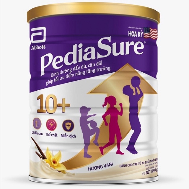 Sữa Pediasure 10+ cho trẻ trên 10 tuổi tăng cân tăng chiều cao vượt trội