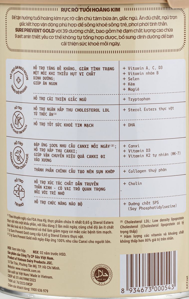 hình ảnh sữa sure gold vinamilk 900g 03