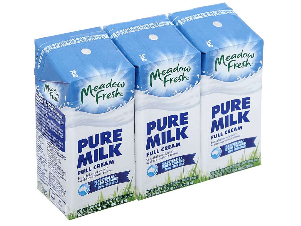 Sữa Tươi Nguyên Kem Meadow Fresh Thùng 24 Hộp 200ml Dinh Dưỡng Lành Mạnh Cho Trẻ Trên 1 Tuổi