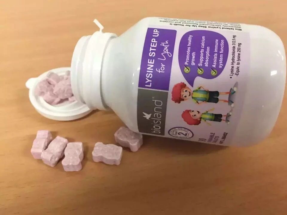 viên kẹo nhai Bio Island Lysine Step Up